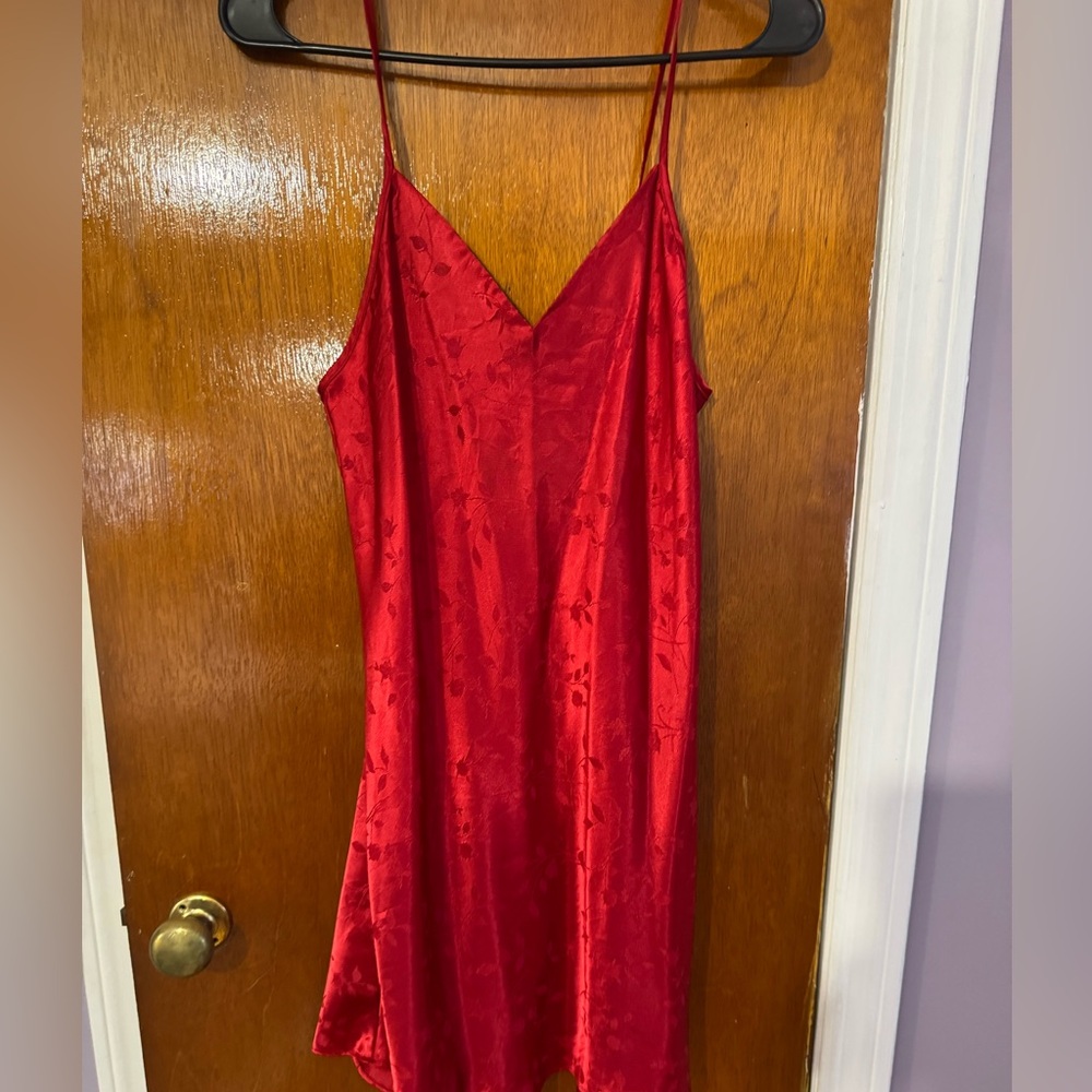 Elegant Red Slip Dress